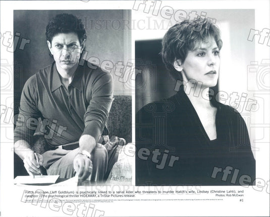 1995 Actors Jeff Goldblum & Oscar Winner Christine Lahti Press Photo ady865 - Historic Images