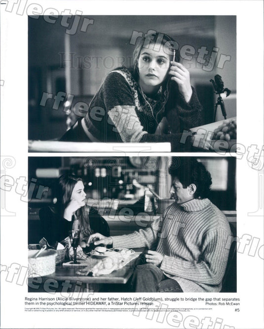 1995 Actors Alicia Silverstone & Jeff Goldblum in Hideaway Press Photo ady867 - Historic Images