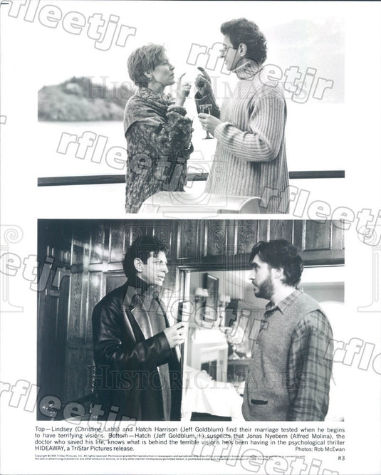 1995 Actors Christine Lahti, Jeff Goldblum, Alfred Molina Press Photo ady869 - Historic Images