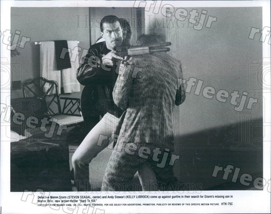 1990 Actors Steven Seagal & Kelly LeBrock in Hard To Kill Press Photo ady889 - Historic Images