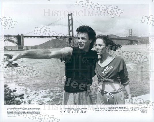 1984 Grammy Winning Actor Rick Springfield & Janet Eilber Press Photo ady895 - Historic Images