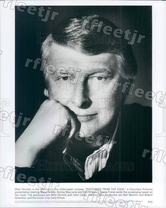 1990 EGOT Winning Director Mike Nichols of Film Postcards Press Photo ady91 - Historic Images