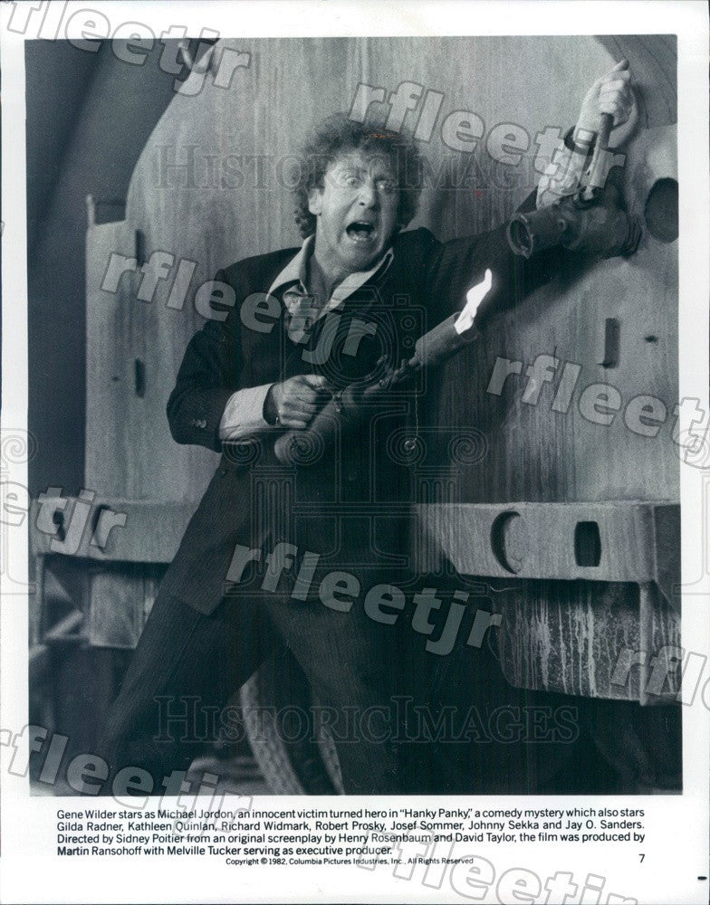 1982 American Actor Gene Wilder in Film Hanky Panky Press Photo ady947 - Historic Images