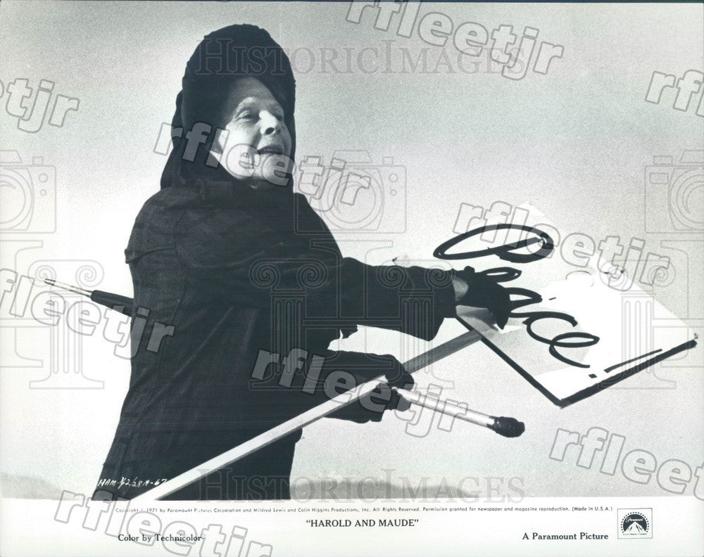 1971 Oscar Winning Actor Ruth Gordon in Film Harold And Maude Press Photo ady965 - Historic Images