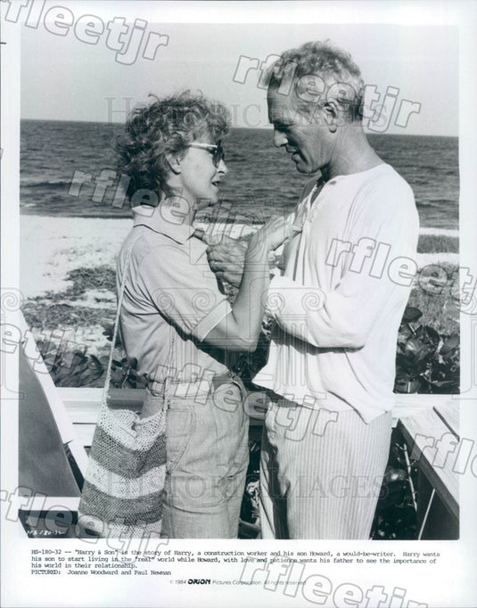 1984 Oscar Winning Actors Joanne Woodward & Paul Newman Press Photo ady981 - Historic Images