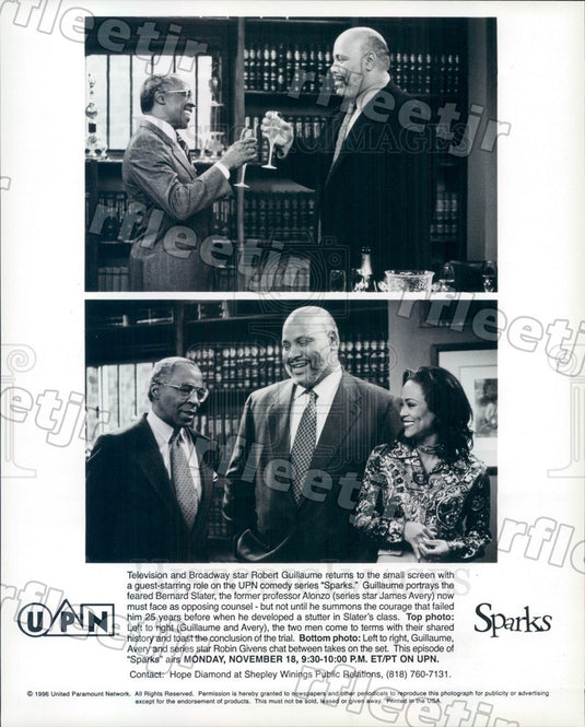 1996 Actors Robin Givens, James Avery, Robert Guillaume Press Photo adz123 - Historic Images