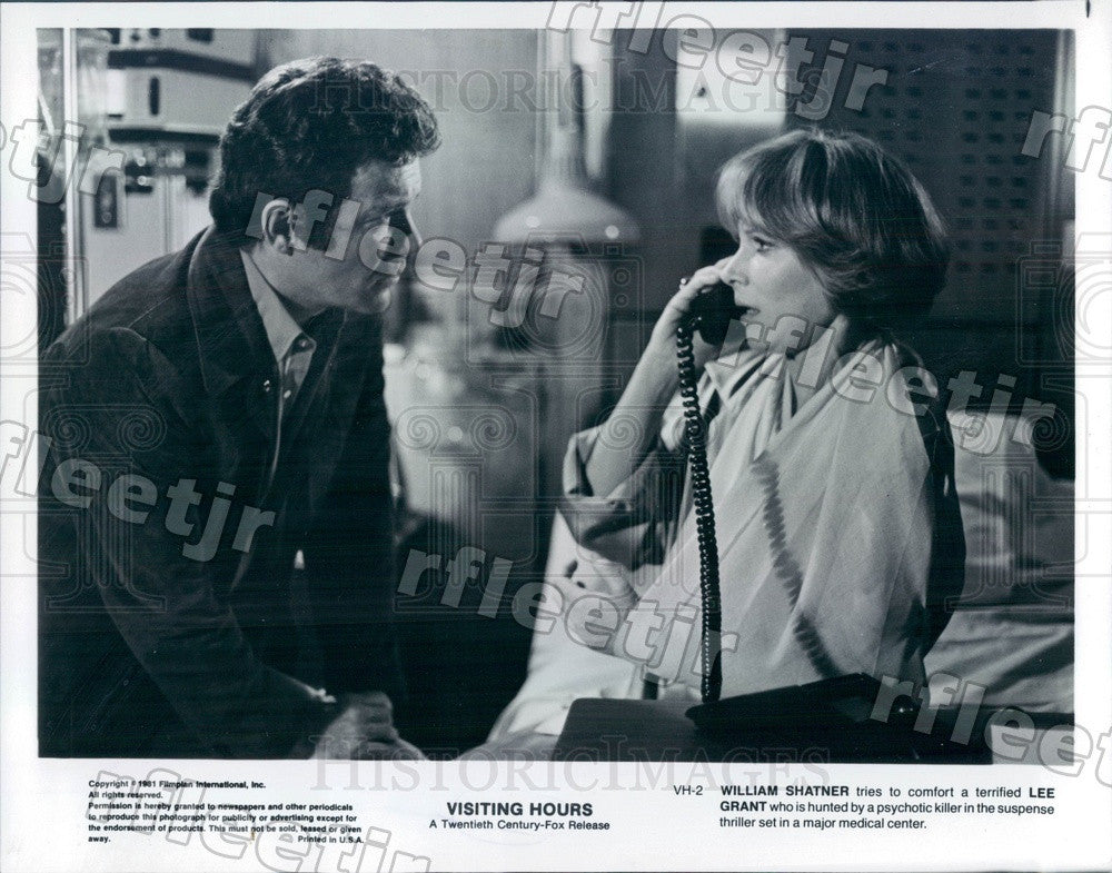 1981 Award Winning Actors William Shatner &amp; Lee Grant in Film Press Photo adz137 - Historic Images