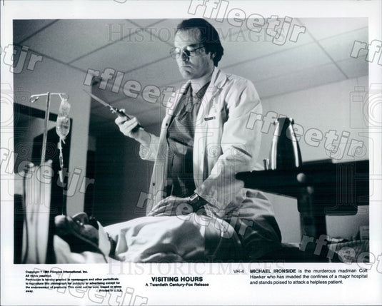 1981 Canadian Actor Michael Ironside in Film Visiting Hours Press Photo adz141 - Historic Images
