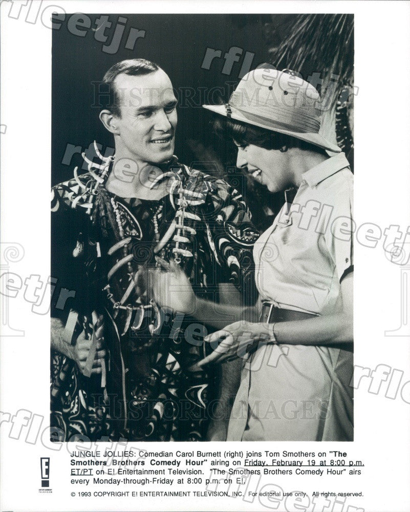 1993 Emmy Winning Actor Carol Burnett &amp; Tom Smothers Press Photo adz163 - Historic Images