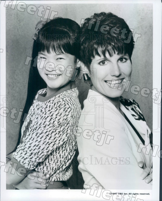 1990 Actors Lucie Arnaz & Michelle Wong on TV Show Press Photo adz185 - Historic Images