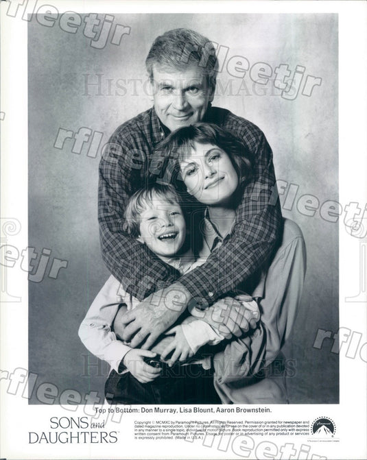 1990 Actors Don Murray, Lisa Blount, Aaron Brownstein Press Photo adz193 - Historic Images