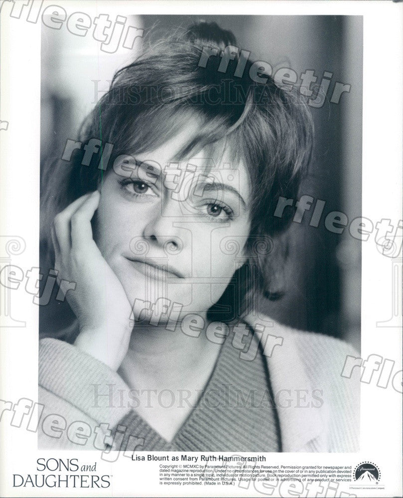 1990 Actress Lisa Blount on TV Show Sons And Daughters Press Photo adz195 - Historic Images