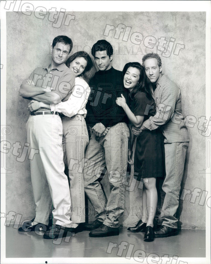 1995 Actors Mark Moses, Jessica Hecht, Jonathan Silverman Press Photo adz229 - Historic Images