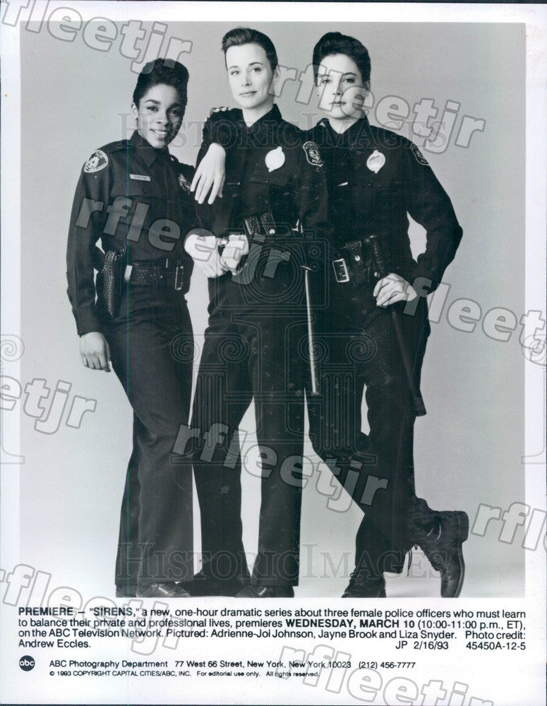 1993 Actors Adrienne-Joi Johnson, Liza Snyder, Jayne Brook Press Photo adz235 - Historic Images