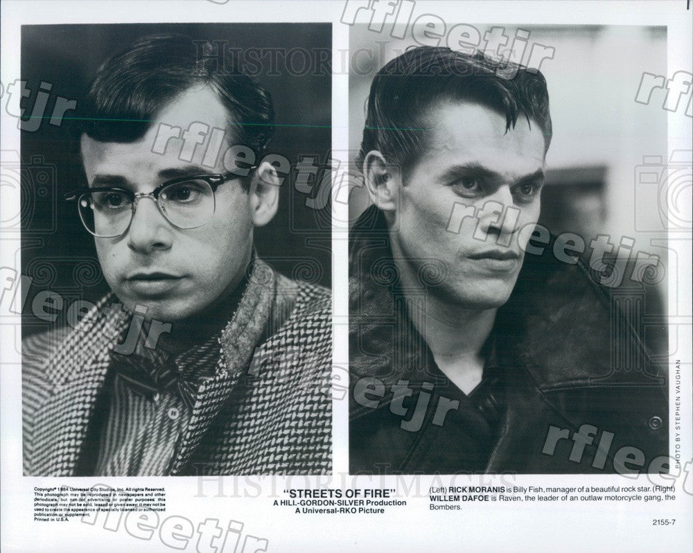 1984 Emmy Winning Actor Rick Moranis &amp; Willem Dafoe Press Photo adz279 - Historic Images