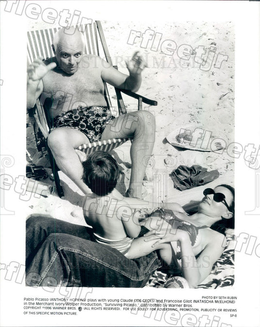 1996 Actors Anthony Hopkins, Natascha McElhone, Joe Gecks Press Photo adz289 - Historic Images