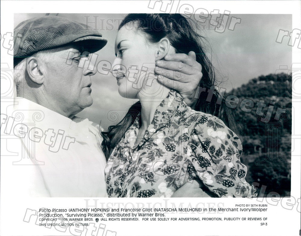 1996 Oscar Winning Actor Anthony Hopkins &amp; Natascha McElhone Press Photo adz291 - Historic Images