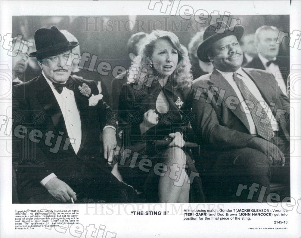 1983 Actors Jackie Gleason, Teri Garr, John Hancock Press Photo adz297 - Historic Images