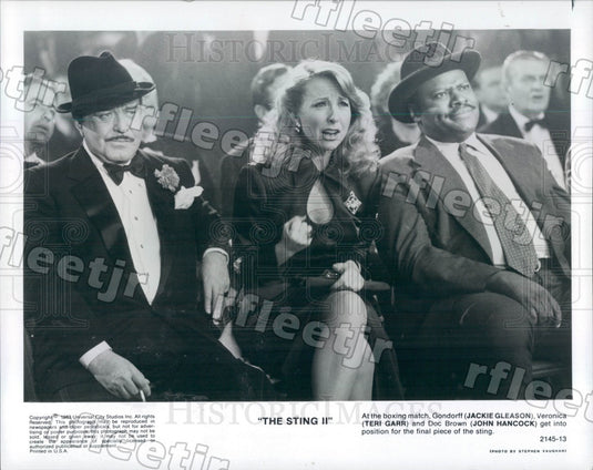 1983 Actors Jackie Gleason, Teri Garr, John Hancock Press Photo adz297 - Historic Images