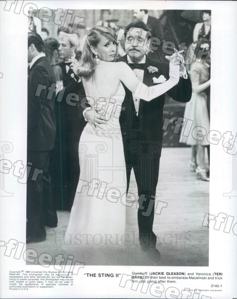 1983 Actors Jackie Gleason &amp; Teri Garr in Film The Sting II Press Photo adz299 - Historic Images