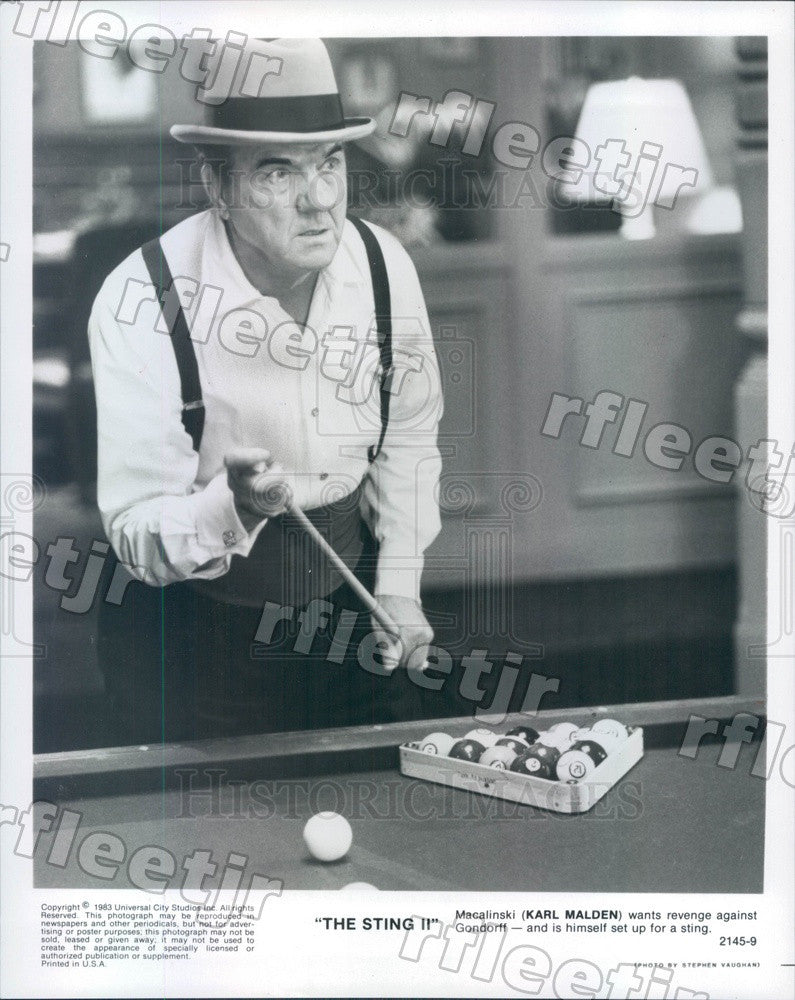 1983 Oscar, Emmy Winning Actor Karl Malden in The Sting II Press Photo adz301 - Historic Images