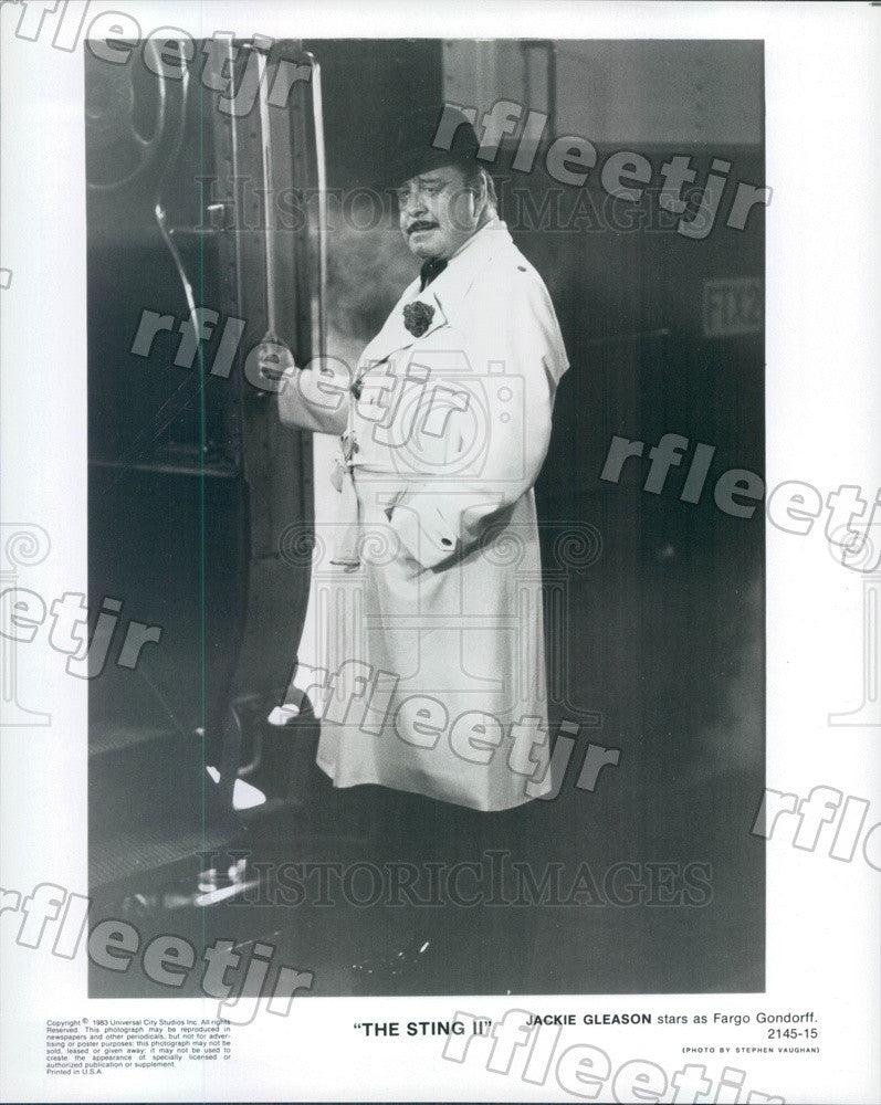 1983 Hollywood Actor Jackie Gleason in Film The Sting II Press Photo adz303 - Historic Images