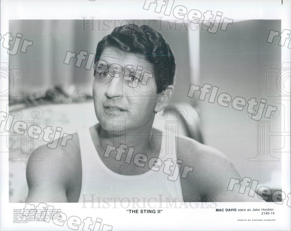 1983 Actor, Country Singer Mac Davis in Film The Sting II Press Photo adz305 - Historic Images