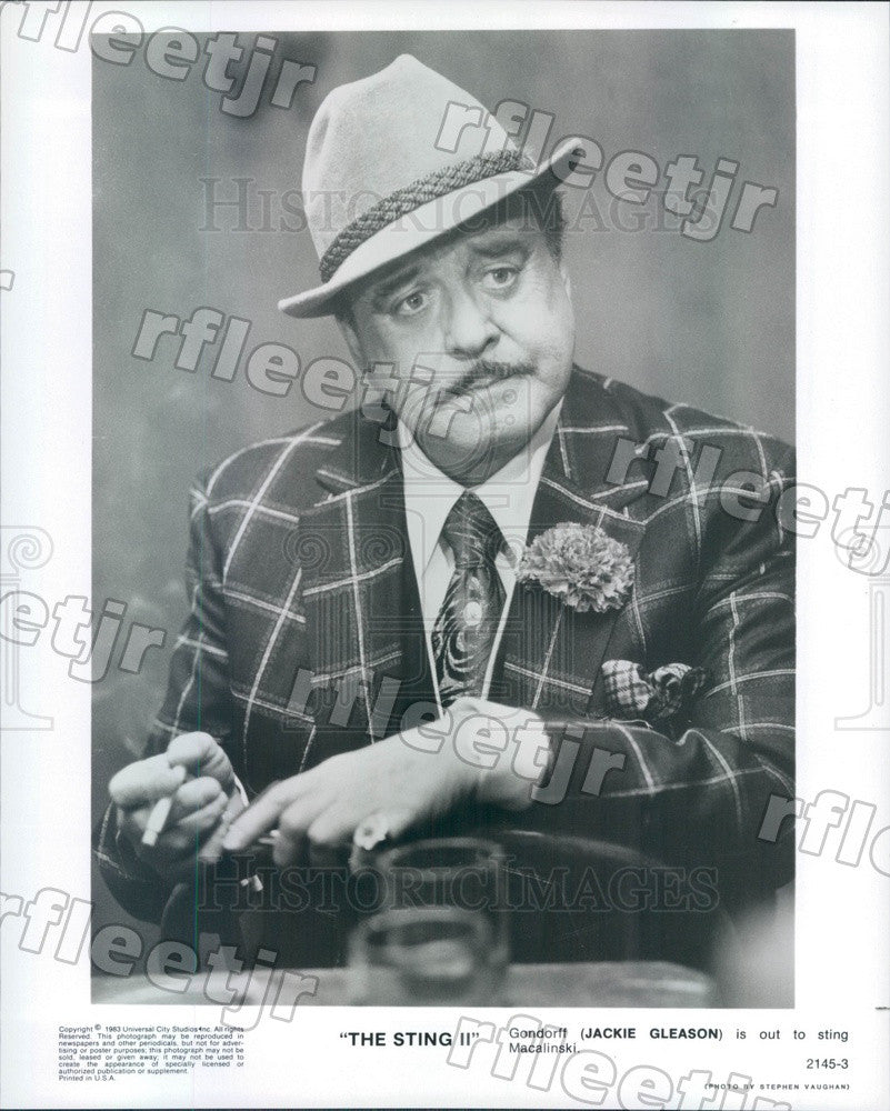 1983 Hollywood Actor Jackie Gleason in Film The Sting II Press Photo adz309 - Historic Images