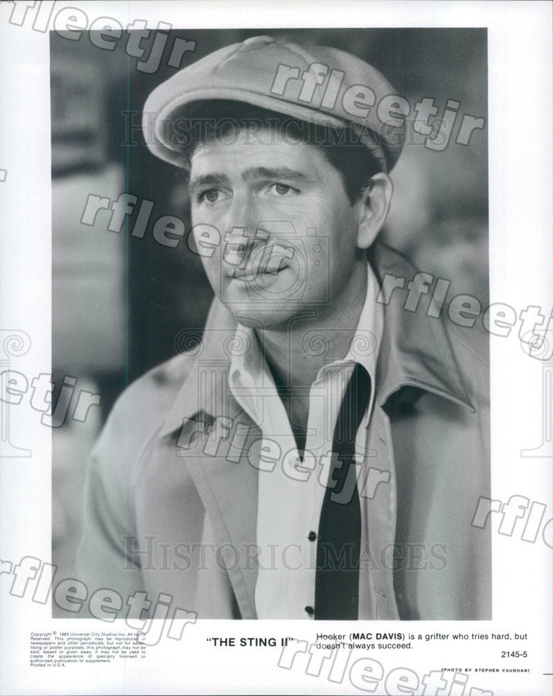 1983 Actor, Country Singer Mac Davis in Film The Sting II Press Photo adz313 - Historic Images