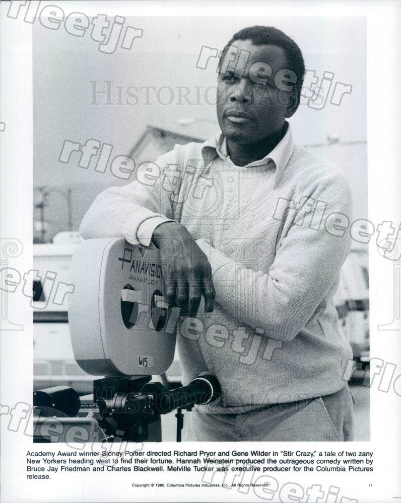 1980 Oscar Winning Actor, Director Sidney Poitier Press Photo adz321 - Historic Images