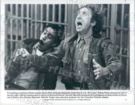 1980 Emmy Winning Actor Richard Pryor & Gene Wilder in Film Press Photo adz325 - Historic Images