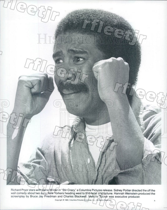 1980 Emmy, Grammy Winning Actor Richard Pryor in Stir Crazy Press Photo adz327 - Historic Images