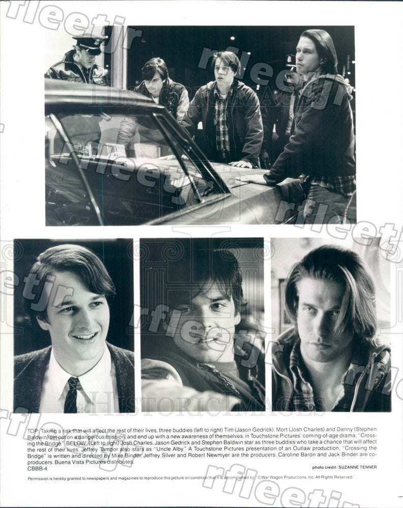 1992 Actors Jason Gedrick, Josh Charles, Stephen Baldwin Press Photo adz335 - Historic Images