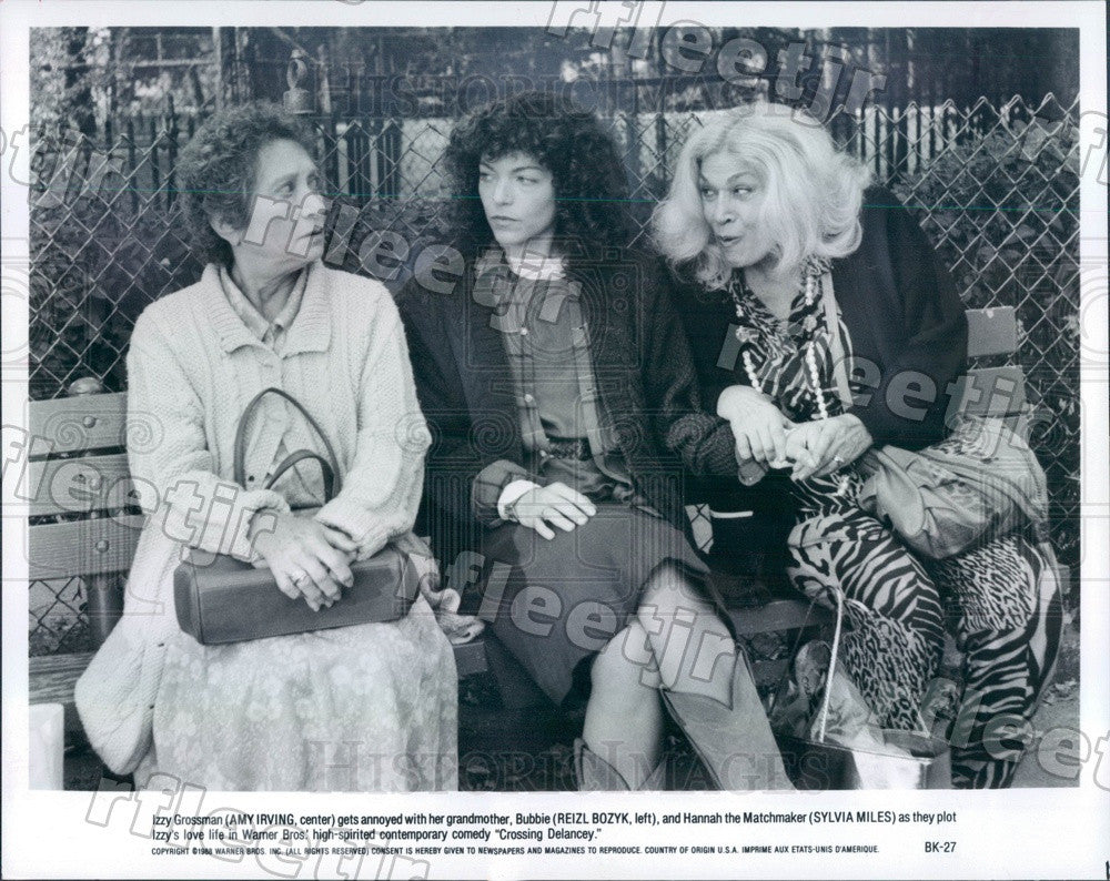 1988 Actors Amy Irving, Reizl Bozyk, Sylvia Miles Press Photo adz339 - Historic Images