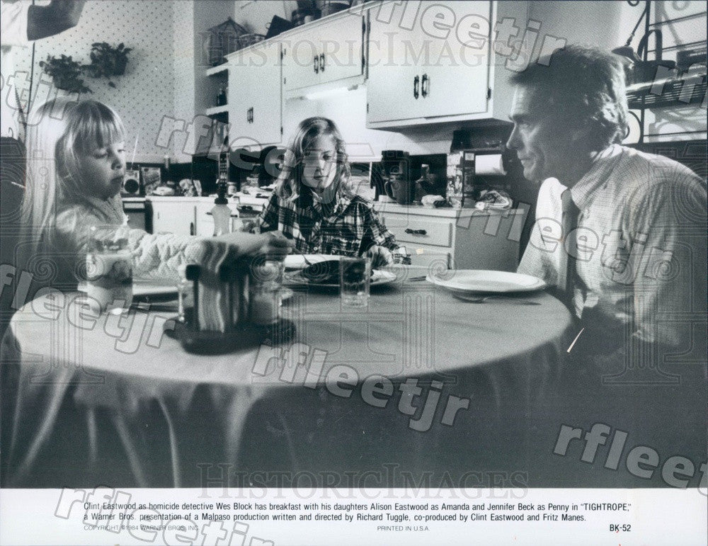 1984 Oscar Winning Actor Clint Eastwood, Alison Eastwood Press Photo adz33 - Historic Images