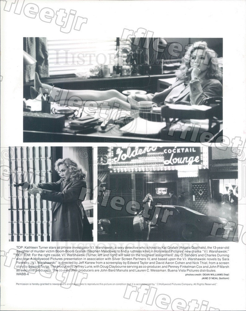 1991 American Actress Kathleen Turner in Film Warshawski Press Photo adz359 - Historic Images