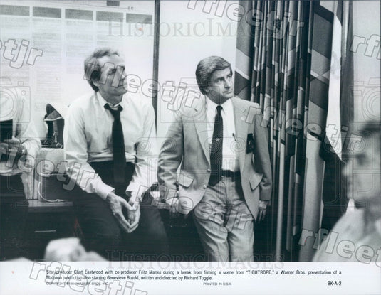 1984 Oscar Winning Actor Clint Eastwood & Producer Fritz Manes Press Photo adz35 - Historic Images