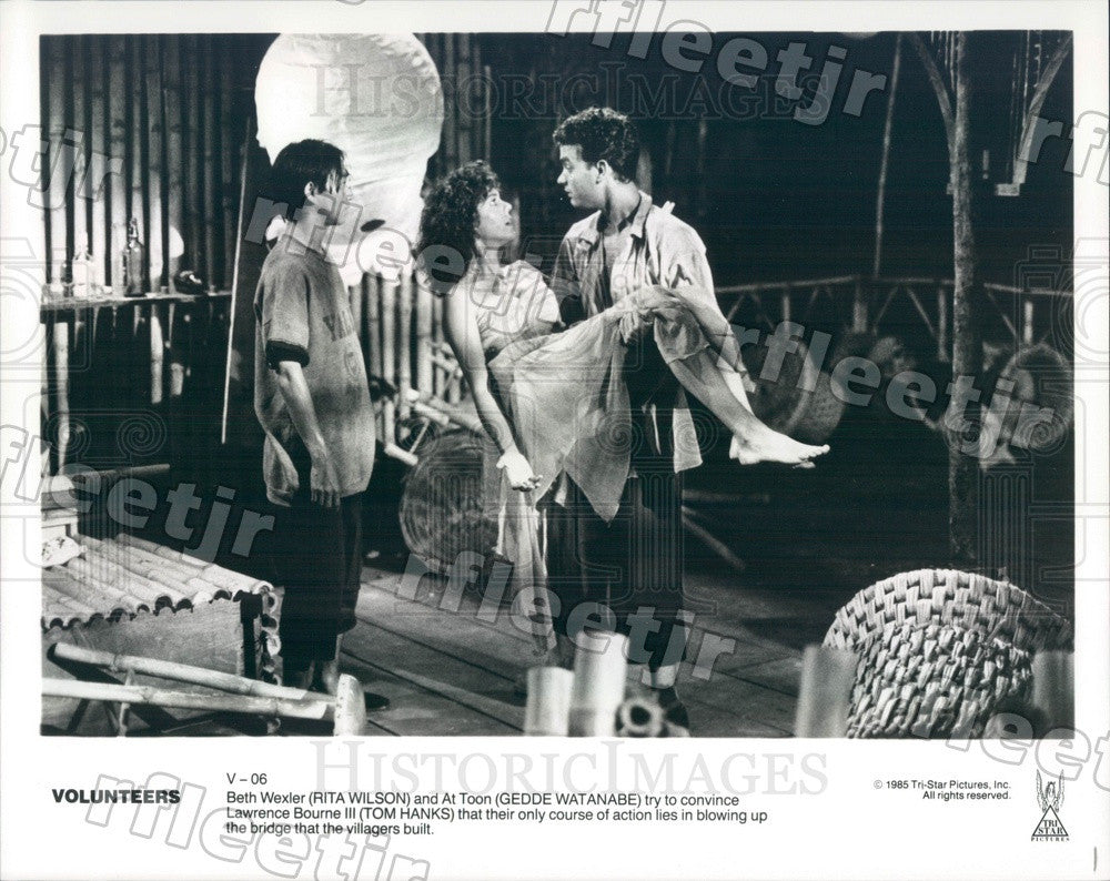 1985 Actors Tom Hanks, Rita Wilson, Gedde Watanabe Press Photo adz379 - Historic Images