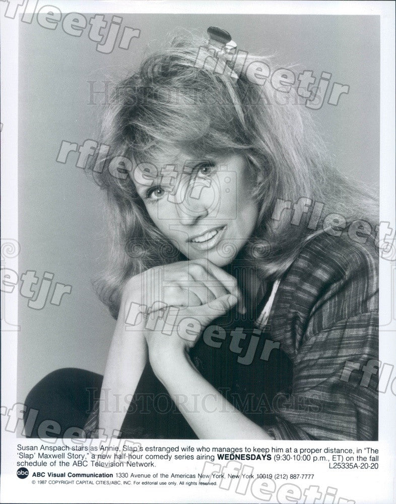 1987 Actress Susan Anspach on TV Show The Slap Maxwell Story Press Photo adz387 - Historic Images