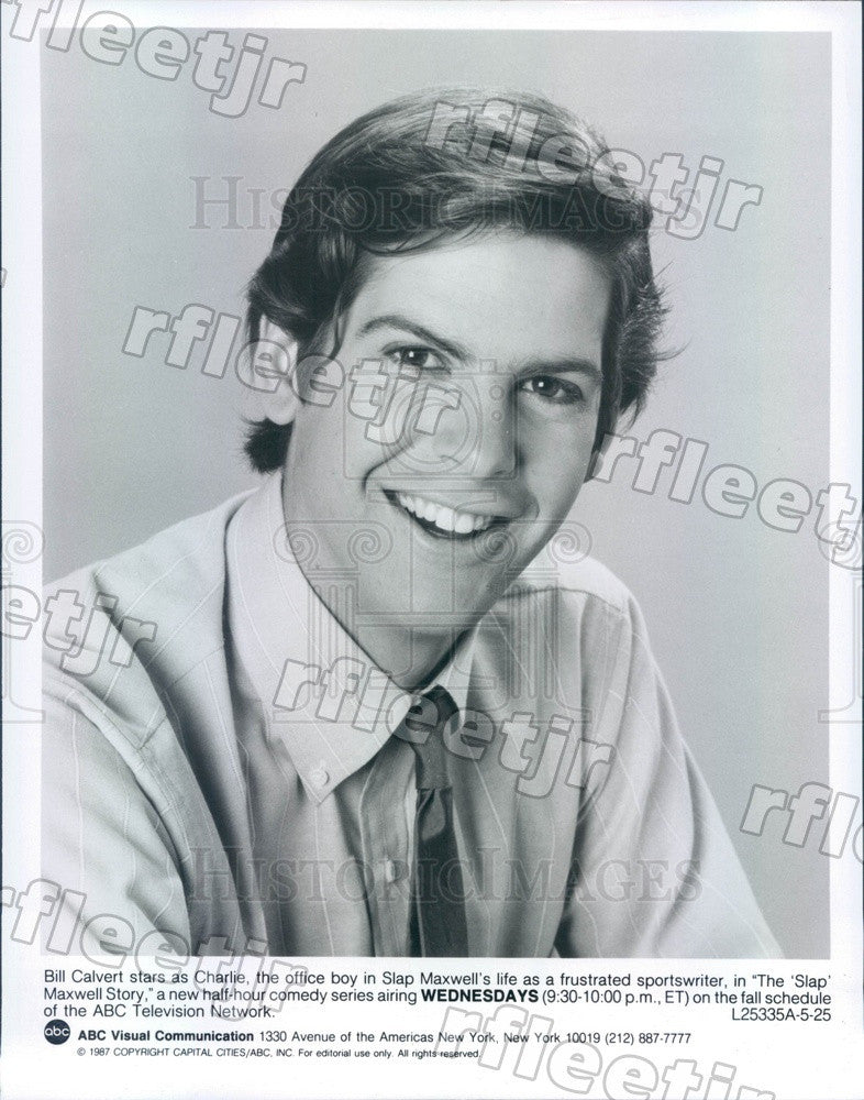 1987 Actor Bill Calvert on TV Show The Slap Maxwell Story Press Photo adz389 - Historic Images