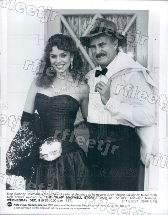 1987 Actors Dabney Coleman & Megan Gallagher on TV Show Press Photo adz391 - Historic Images