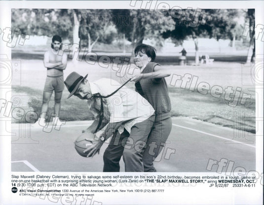 1987 Actors Dabney Coleman & Lora Zane on TV Show Press Photo adz395 - Historic Images