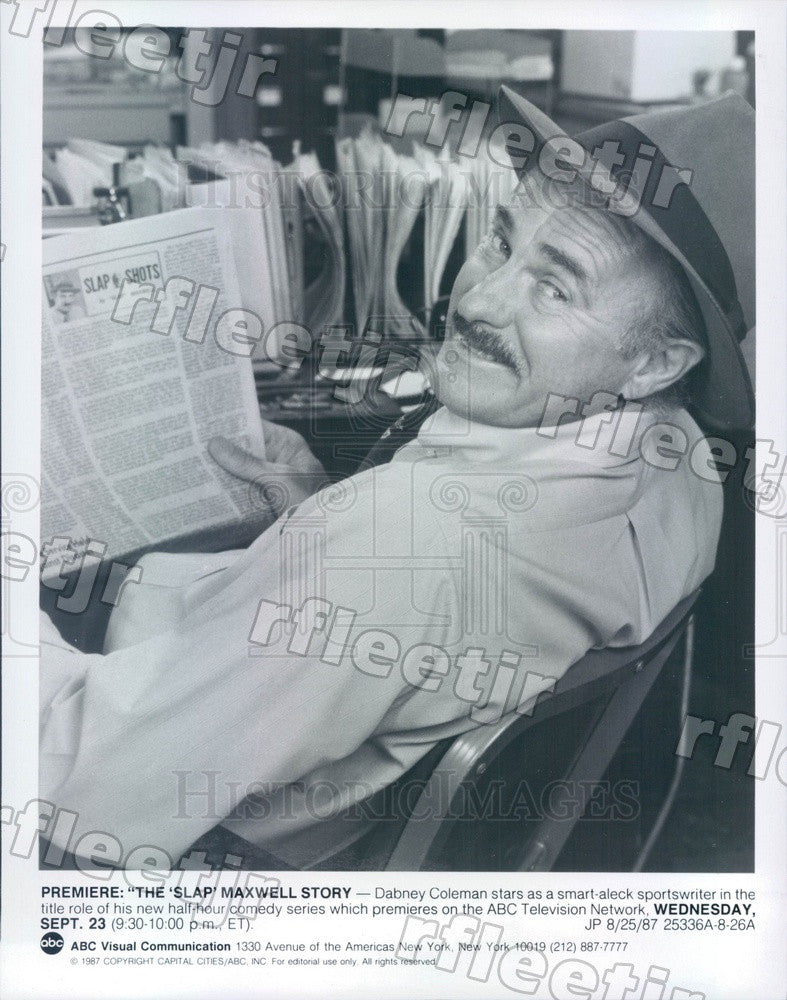1987 Actor Dabney Coleman on TV Show The Slap Maxwell Story Press Photo adz399 - Historic Images
