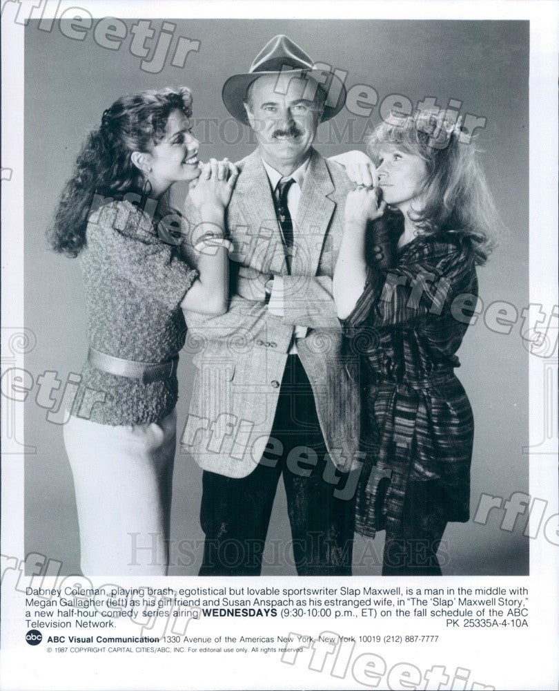 1987 Actors Dabney Coleman, Megan Gallagher, Susan Anspach Press Photo adz403 - Historic Images