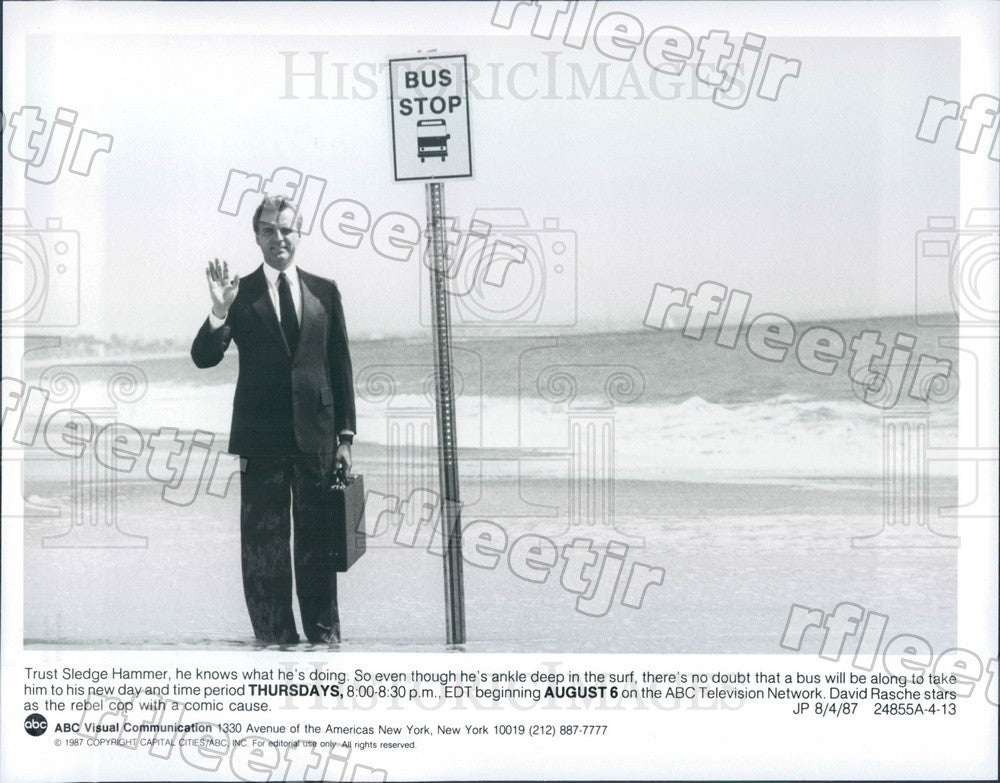 1987 Hollywood Actor David Rasche on TV Show Sledge Hammer! Press Photo adz427 - Historic Images