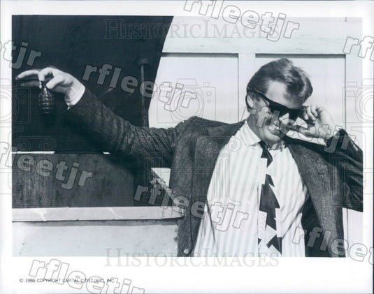 1986 American Actor David Rasche on TV Show Sledge Hammer! Press Photo adz441 - Historic Images