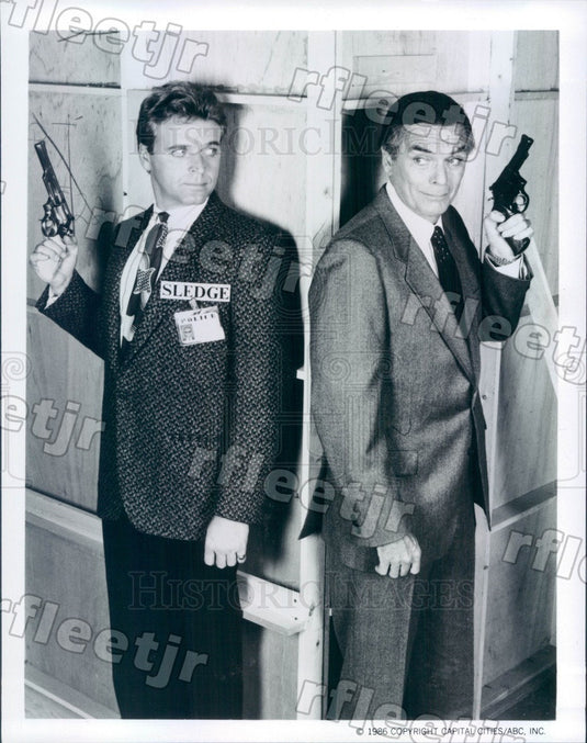 1986 Actors David Rasche & Peter Marshall on Sledge Hammer! Press Photo adz449 - Historic Images