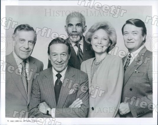 1991 60 Minutes Correspondents Morley Safer, Mike Wallace Press Photo adz465 - Historic Images