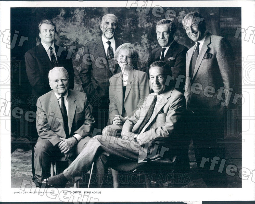 1993 60 Minutes Correspondents Steve Croft, Ed Bradley Press Photo adz471 - Historic Images