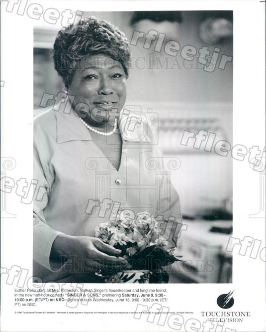 1990 American Actress Esther Rolle on TV Show Singer & Sons Press Photo adz489 - Historic Images